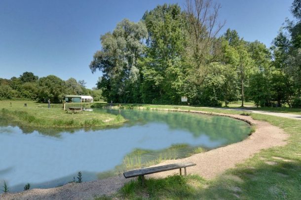 Pisciculture De Monchel : etang de peche nord, peche à la truite